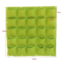 Buzunare de creștere din material textil pentru perete 100 x 100 cm 25 de buzunare 19x19 cm Jardinieră verticală pentru plante aromatice, sac verde de creștere pentru balcon, perete 2