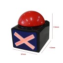 Buzzer sonoro com botão 116 x 112 x 97 mm Botão de jogo vermelho com luz e som Buzzer de competição para jogos, quizzes e diversão em casa 2
