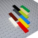 Byggeklodser 100 stk. 0,8 x 3,2 x 0,33 cm Mix af farver Tynde klodser til børn Reserve dele til byggeklodser Udvidelse af kreativ sammensætning 3