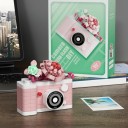 Byggsats för kamera med blommotiv 3D dekoration av block Elegantisk modell för kreativa vuxna och äldre barn 2