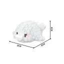 Byggsats liten vit säl 8 x 8 x 3,5 cm 215 bitar Söt polarfigur Säl av klossar för kreativ sammansättning 2