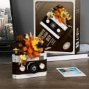 Byggsats retro kamera med blommönster 3D dekoration av block Kreativ modell för kreativa vuxna och äldre barn 2