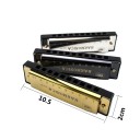 C 10 Hole Chromatic Harmonica with Case for Beginners 8
