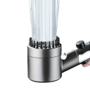 Cabeça de chuveiro com filtro 3 modos Chuveiro de massagem de alta pressão e economia Botão de paragem Jato pulsante Modo misto Chuveiro 3