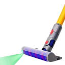 Cabeça de escova macia para Dyson V7 V8 V10 V11 com cabeça rotativa de 180° e laser verde em plástico ABS para pisos de madeira 5
