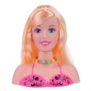 Cabeça de pentear para meninas com longos cabelos loiros e acessórios Escova e enfeites para o cabelo Plástico e vinil Dimensões 21 x 19 cm 5