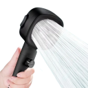 Cabezal de ducha con 3 modos de presión fuerte, ducha de baño de alta presión, modo de lluvia pulsada, modo de mezcla, cabezal ajustable 2