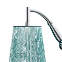Cabezal de ducha de lluvia de alta presión de 20 x 20 cm, cabezal cuadrado de acero inoxidable con extensión curva de pared de 29 cm, montaje G 1/2 para baño 2