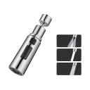 Cabezal de ducha para fregadero de cocina con 3 modos de agua, aleación metálica, alargador universal de grifo, filtro contra salpicaduras de agua 3