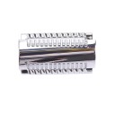 Cabezal de repuesto para maquinilla de afeitar de seguridad corte inclinado 46x25 mm aleación de zinc cromada para afeitado en húmedo de barba 2