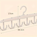 Cabides de plástico 2 pcs 38 x 17 cm com 6 ganchos rotativos Capacidade 10 kg Conjunto prático de cabides Organizador de armário 2