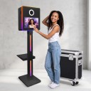 Cabina fotografica per reflex Schermo tattile Illuminazione RGB con telecomando Altezza 166 cm Metallica Per matrimoni e feste 4