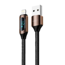 Cable de carga rápida USB A a Lightning 2 ms con indicador LED 12W 2.4A carga rápida iPhone iPad transferencia de datos 480 Mbps compatibilidad iOS 1
