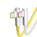 Cable de carga rápida USB A a USB C 1,5 m 100W con conector en ángulo de 90 grados 6A cable trenzado 480 Mbps 4