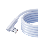 Cable de carga rápida USB A a USB C 1 m 100W conector acodado 90 grados 6A transferencia de datos de alta velocidad cable de carga flexible y duradero 3