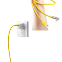 Cable de carga rápida USB A a USB C 1 m 100W conector acodado 90 grados 6A transferencia de datos de alta velocidad cable de carga flexible y duradero 10