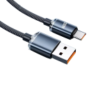 Cable de carga rápida USB A a USB C de 1,5 m, 120 W, 6 A, cable trenzado de nailon, carga y transferencia de datos súper rápidas, compatible con tipo C PD. 2