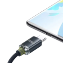 Cable de carga rápida USB A a USB C de 1,5 m, 120 W, 6 A, cable trenzado de nailon, carga y transferencia de datos súper rápidas, compatible con tipo C PD. 3