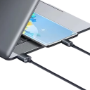 Cable de carga rápida USB A a USB C de 1,5 m, 120 W, 6 A, cable trenzado de nailon, carga y transferencia de datos súper rápidas, compatible con tipo C PD. 4