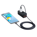 Cable de carga rápida USB A a USB C de 1,5 m, 120 W, 6 A, cable trenzado de nailon, carga y transferencia de datos súper rápidas, compatible con tipo C PD. 8