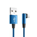 Cable de carga rápida USB A a USB C de 1 m, cable tipo C en ángulo de 90°, cable de carga y sincronización de datos de 5 A con curvatura para teléfono y tableta. 3