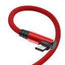 Cable de carga rápida USB A a USB C de 1 m, cable tipo C en ángulo de 90°, cable de carga y sincronización de datos de 5 A con curvatura para teléfono y tableta. 4