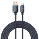 Cable de carga rápida USB A a USB C de 2 m, 120 W, 6 A, trenzado de nailon, carga y transferencia de datos ultrarrápidas, tipo C, compatible con PD. 10