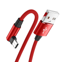 Cable de carga rápida USB A a USB C de 2 m, cable en ángulo de 90°, cable tipo C de 5 A, cable USB largo de carga y transferencia de datos con curva 3
