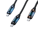 Cable de carga rápida USB C a Lightning 2m con indicador LED 20W PD compatible con iPhone iPad carga rápida transferencia de datos 480 Mbps 3