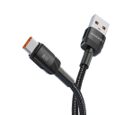 Cable de carga rápida USB C a USB A 2 m 100 W Cable de datos 6 A Carga rápida y sincronización de datos Cable duradero para teléfonos tabletas computadoras portátiles 2