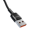 Cable de carga rápida USB C a USB A 2 m 100 W Cable de datos 6 A Carga rápida y sincronización de datos Cable duradero para teléfonos tabletas computadoras portátiles 8