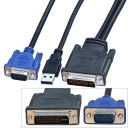 Cable de conexión DVI (30+5) a VGA / USB 1,7 m 4