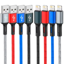Cable de datos de carga rápida USB A a iPhone Lightning 25 cm 3A cable corto fijo para iPhone iPad carga rápida y transferencia de datos 480 Mbps 4
