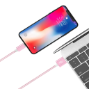 Cable de datos de carga rápida USB A a iPhone Lightning, cable trenzado de nailon de 1 m, cable 3A para dispositivos iOS, carga y sincronización rápidas 6