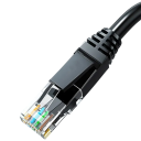 Cable de parche Cat6 RJ45 blindado gigabit 1000 Mbps ethernet 2 m 26AWG negro para conexión de router, computadora y dispositivos de red 4