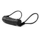 Câble de sécurité pour antivol de moto Spirale flexible de 150 cm Boucles avec embouts à chaque extrémité Matériau PVC Compact lors 2