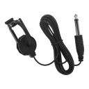 Cable jack de audio con pinza para guitarra acústica 2,8 m Cable de transmisión negro Fácil conexión del instrumento Salida de audio No requiere modificaciones 3