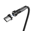Cable magnético giratorio de carga rápida USB C a USB A, 2 m, conector magnético, cable de datos 3A, velocidad de transferencia de 480 Mbps 8