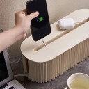 Cable Organiser with Lid for Desk Storage of Extension Leads and Chargers Size 33x13x11 cm 5