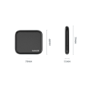 Câble USB C 4 en 1 à chargement rapide 29 cm 60W avec connecteurs USB A + Micro USB + Lightning et slot pour carte, câble de données, accessoires de voyage 4