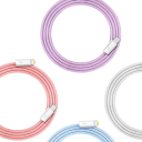 Cable USB C a Lightning trenzado de carga rápida de 1 m, 20 W/27 W PD 3 A, carga rápida para iPhone, iPad, bancos de energía 12