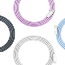 Cable USB C a Lightning trenzado de carga rápida de 2 m, 20 W/27 W, PD 3 A, para iPhone y iPad, carga rápida, transferencia de datos rápida de 480 Mbps 2
