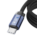 Cable USB C a USB C de carga rápida de 1 m, 240 W, 48 V, 5 A, PD3.1, luz LED, conector doble, sincronización de datos de 480 Mbps, dispositivos 9