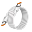 Cable USB-C dual de 3 m, tipo C a tipo C, cable de carga rápida, 120 W, 10 A, PD, cable de datos, transferencia de alta velocidad, accesorios 2