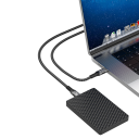 Cable USB C dual de carga rápida de 240 W, transferencia de datos y video de 50 cm, cable 16K 3.1 PD de 80 Gbps para dispositivos con puerto USB C compatible con carga rápida 2