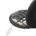 Cable USB multifuncional con adaptadores, 60 W PD, carga rápida, 3 A, Lightning, micro USB tipo C, caja de almacenamiento, cargador, caja 4