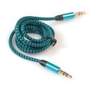Cablu audio AUX 3,5 mm jack masculin la masculin 1 m cu înveliș împletit Conectori drepți Pentru conectarea telefonului la difuzor 2