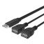 Cablu de date USB (M) la 2x USB (F) 1