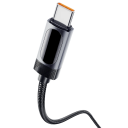 Cablu de încărcare rapidă 100W USB C și USB A cu afișaj LED 7A USB2.0 480 Mbps Cablu de 1 m pentru încărcare rapidă și transfer de date de mare viteză 5