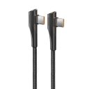 Cablu de încărcare rapidă dublu USB C 2 m PD 100W Conector 90° Cablu tip C Cablu de date 5A 480 Mbps pentru încărcarea și transferul de date 1